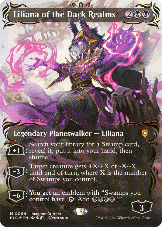 Liliana of the Dark Realms (0094) (Borderless) (Showcase) - Raised Foil