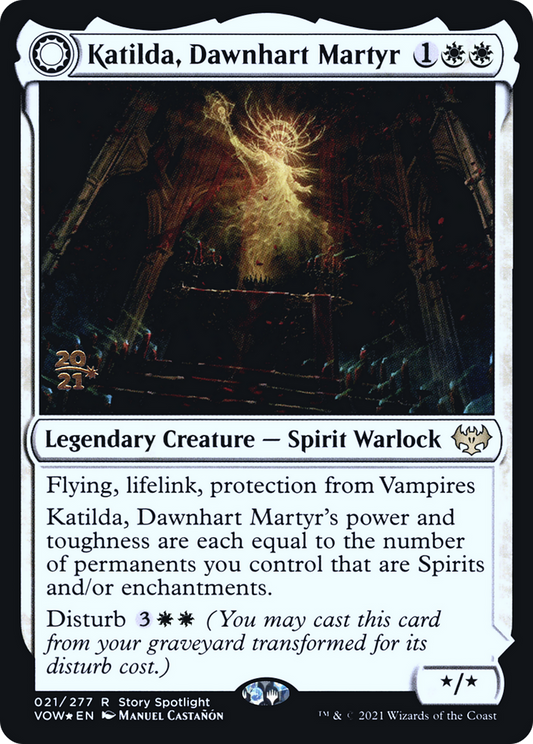 Katilda, Dawnhart Martyr // Katilda's Rising Dawn (021) (Prerelease) (PVOW) - Foil
