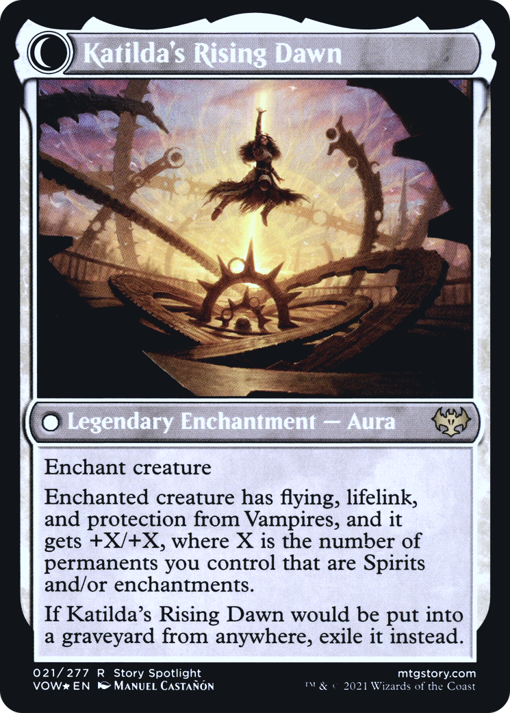 Katilda, Dawnhart Martyr // Katilda's Rising Dawn (021) (Prerelease) (PVOW) - Foil