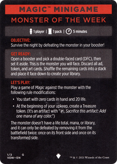 Magic Minigame: Monster of The Week (MVOW)