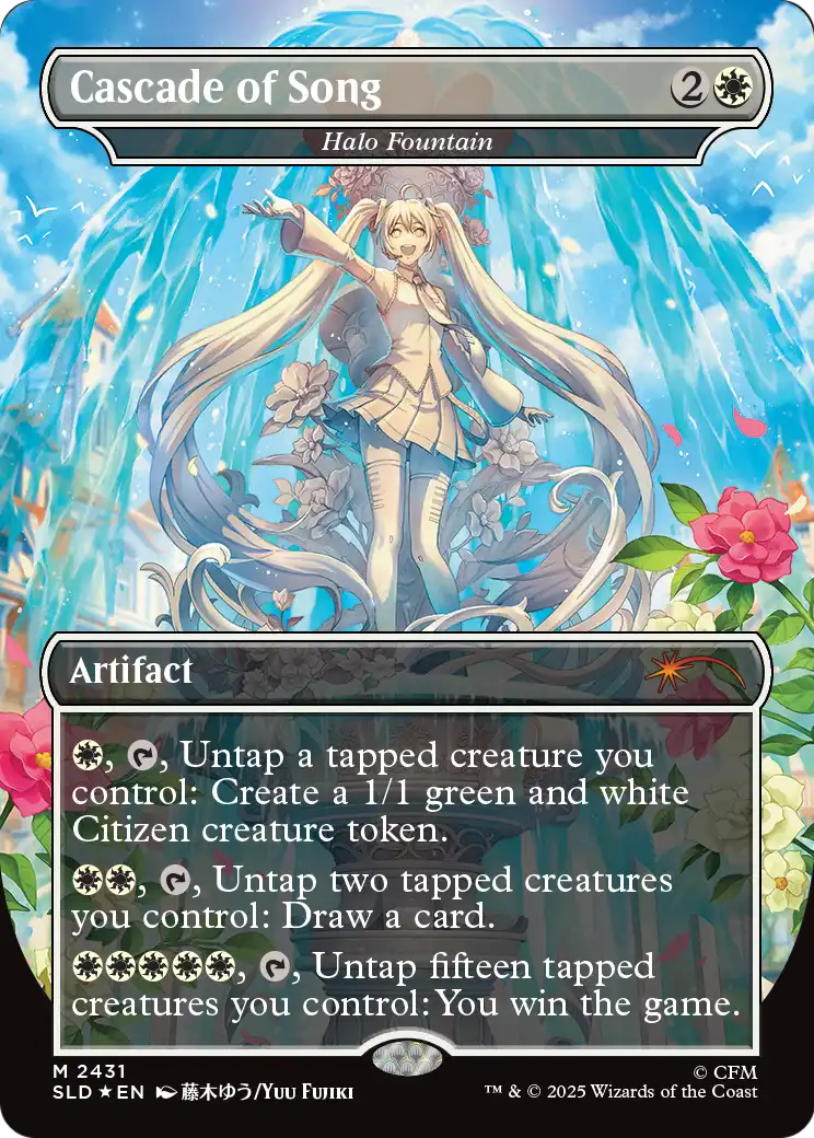 Cascade of Song [Halo Fountain] (2431) (Borderless) (SLD) - Foil