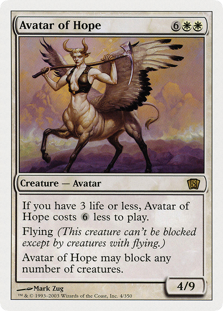 Avatar of Hope (8th Edition) (Oversized) (Box Topper Promo) (O8TH)