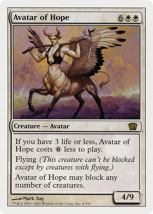 Avatar of Hope (8th Edition) (Oversized) (Box Topper Promo) (O8TH)