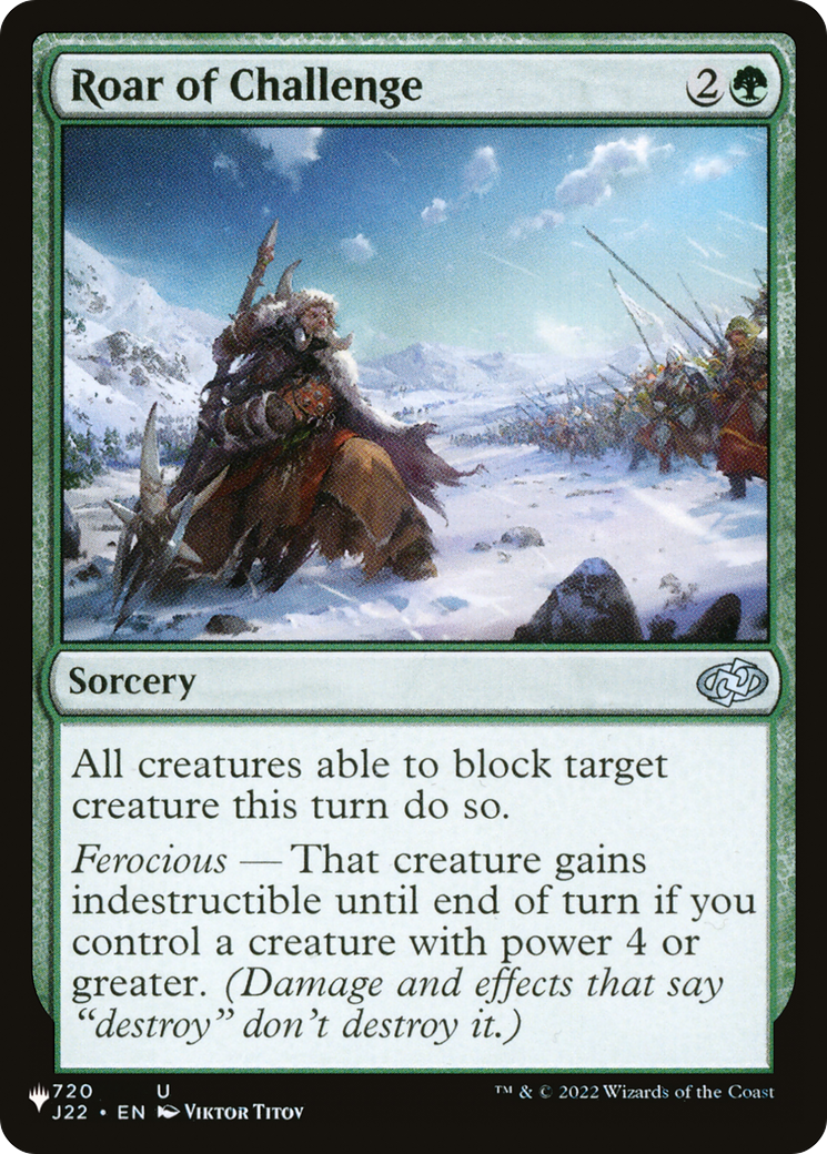 Roar of Challenge (J22-720) (PLST)