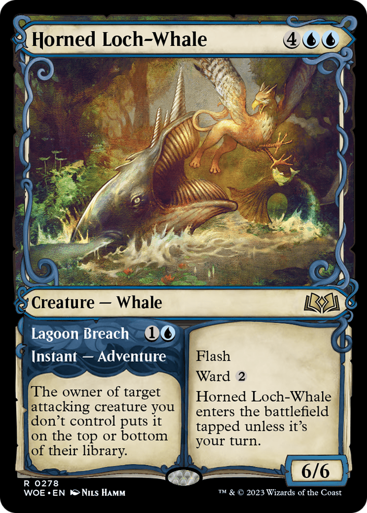 Horned Loch-Whale // Lagoon Breach (0278) (Showcase) - Foil