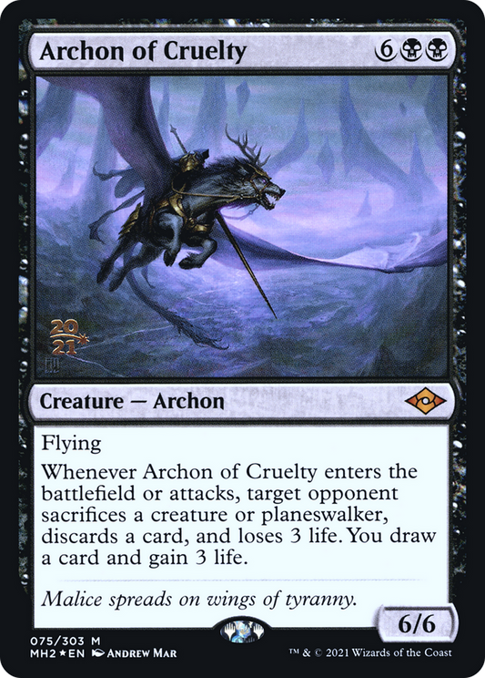 Archon of Cruelty (075) (Prerelease) - Foil