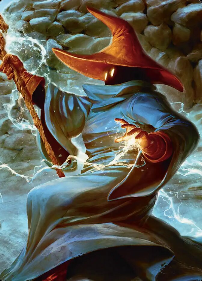 The Destined Black Mage (06) Art Card (AFIC)