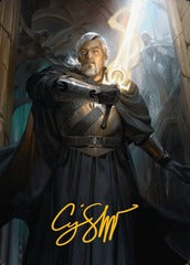 Odric, Lunarch Marshal (01/25) Art Card (AINR) - Gold-Stamped Signature