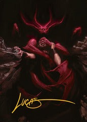 Infernal Grasp (10/25) Art Card (AINR) - Gold-Stamped Signature