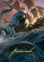 Hullbreaker Horror (05/25) Art Card (AINR) - Gold-Stamped Signature