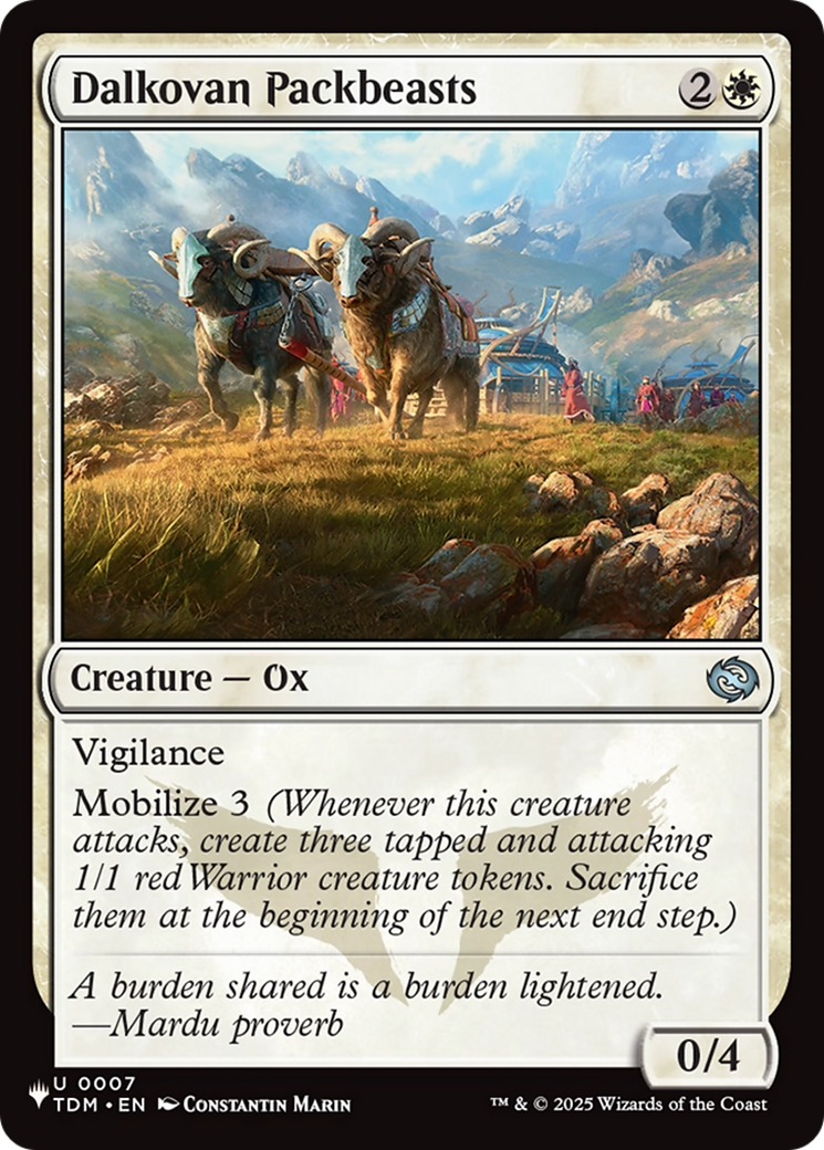 Dalkovan Packbeasts (TDM-7) (PLST)