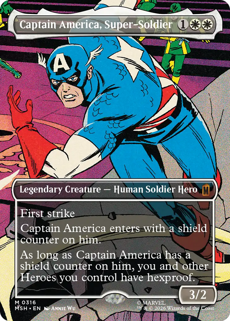 Captain America, Super-Soldier (0316) (Borderless) (MSH) - Foil