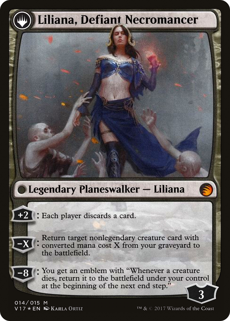 Liliana, Heretical Healer // Liliana, Defiant Necromancer (V17) - Foil