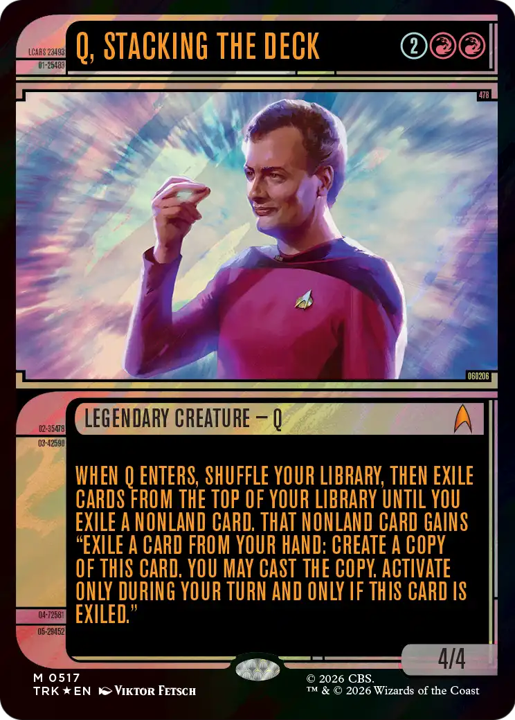 Q, Stacking the Deck (0517) (Showcase) (TRK) - Surge Foil