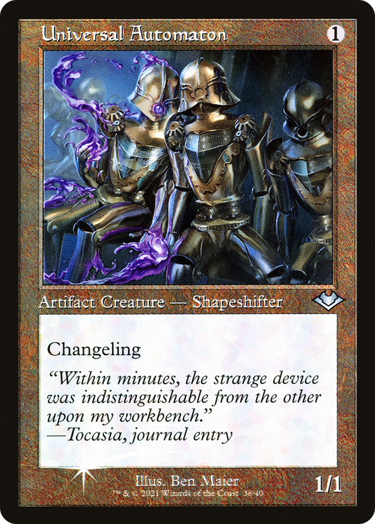 Universal Automaton (038) (Retro Frame) - Foil Etched