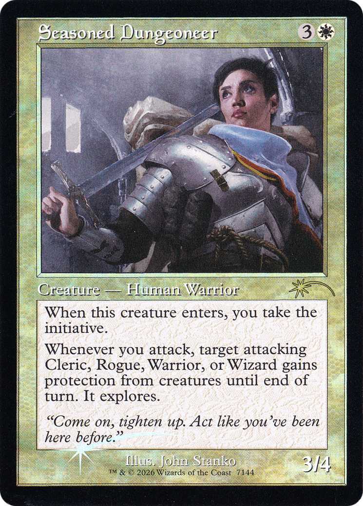 Seasoned Dungeoneer (7144) (Retro Frame) (SLD) - Foil