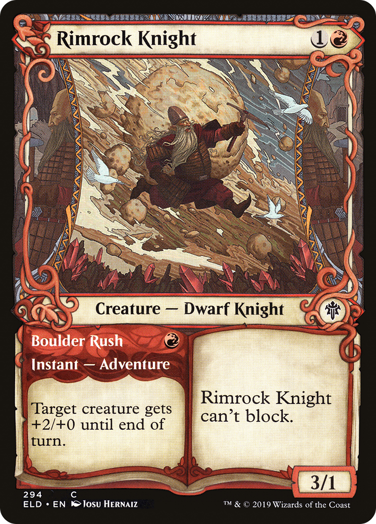 Rimrock Knight // Boulder Rush (294) (Showcase) - Foil
