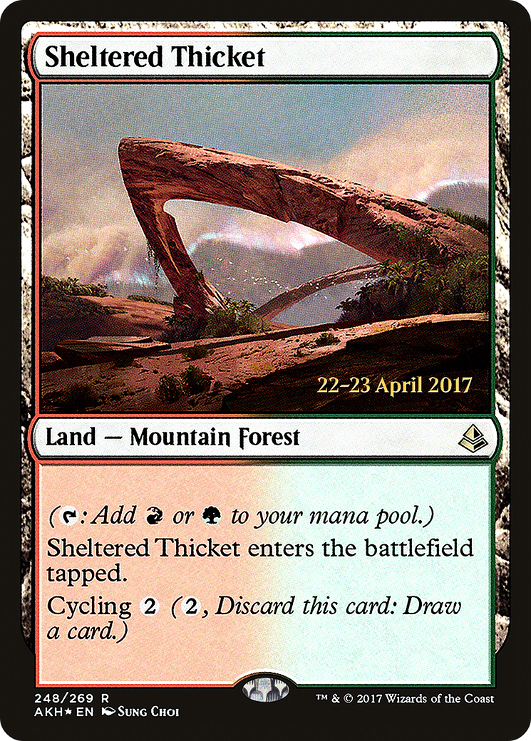 Sheltered Thicket (246) (Prerelease) - Foil