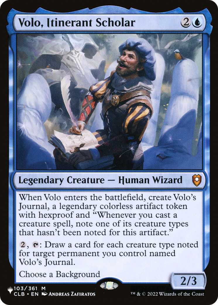 Volo, Itinerant Scholar (CLB-103) (PLST)