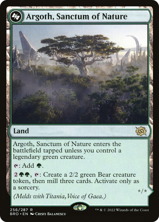 Argoth, Sanctum of Nature // Titania, Gaea Incarnate - Foil