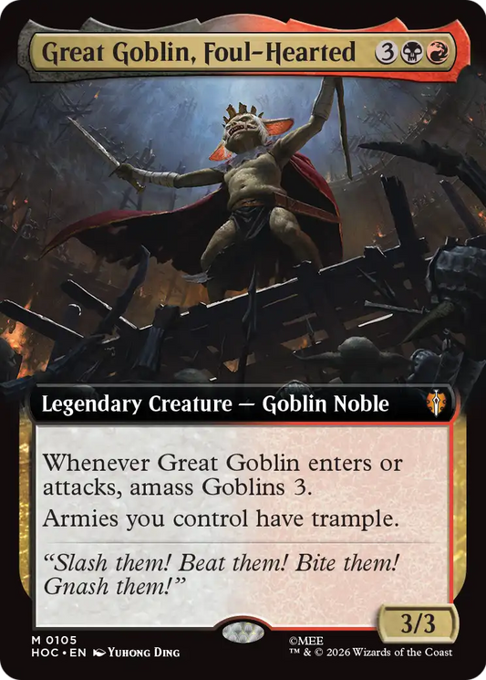 Great Goblin, Foul-Hearted (0105) (Extended Art) (HOC)