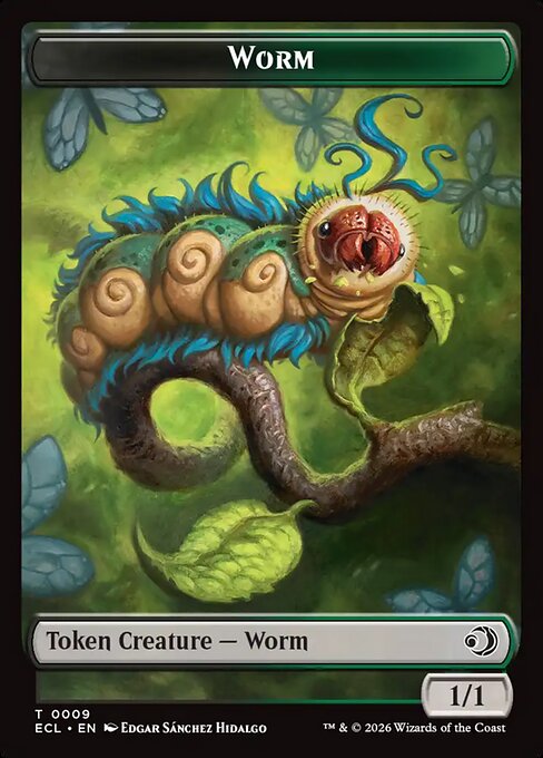Merfolk (0008) // Worm (0009) Double-Sided Token (TECL)
