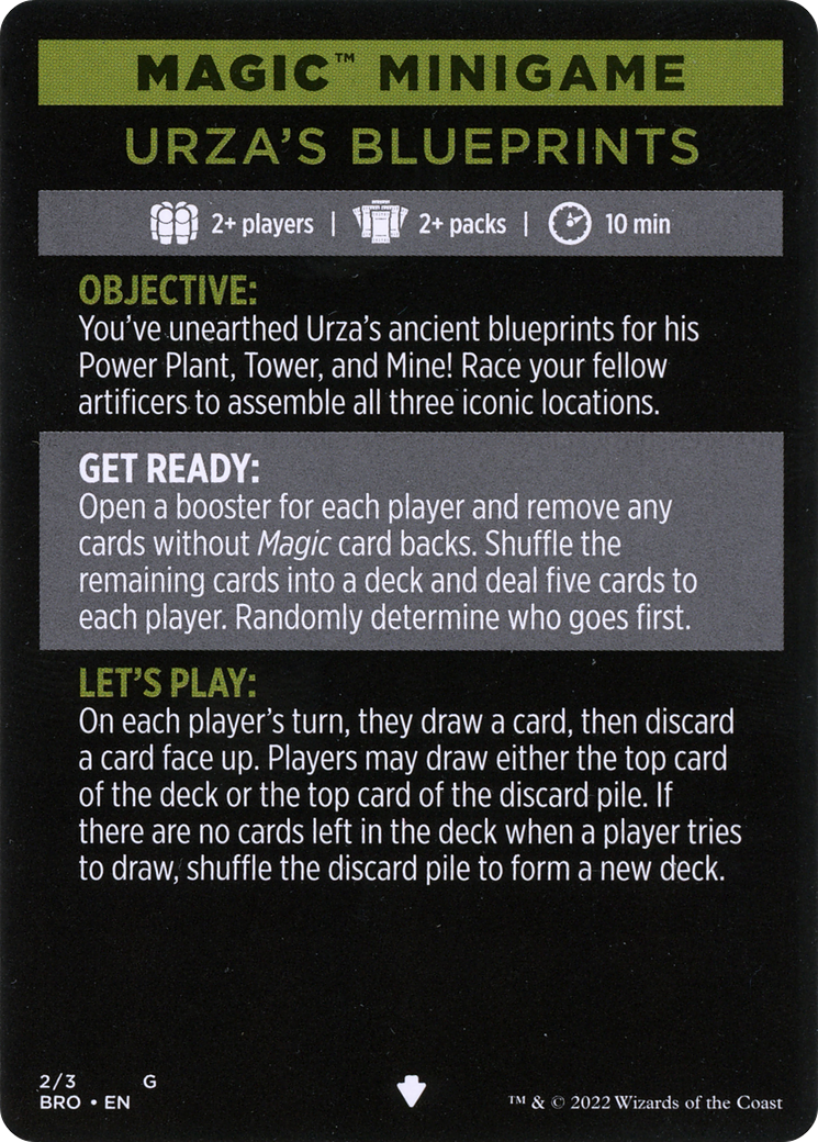 Magic Minigame: Urza's Blueprints (MBRO)
