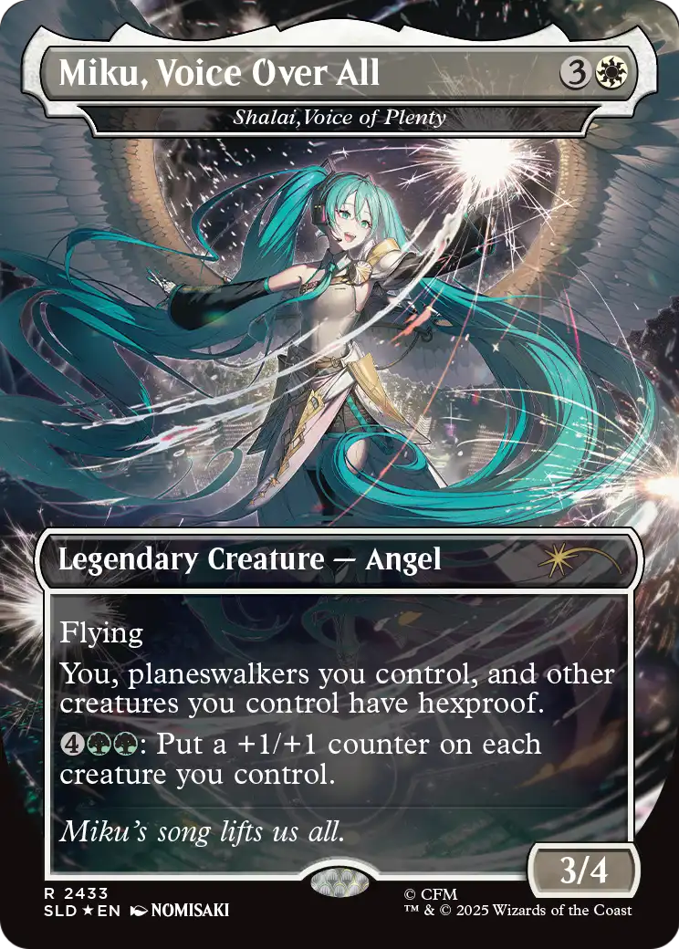 Miku, Voice Over All [Shalai, Voice of Plenty] (2433) (Borderless) (SLD) - Foil