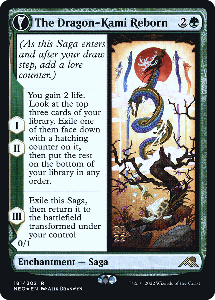 The Dragon-Kami Reborn // Dragon-Kami's Egg (181) (Prerelease) (PNEO) - Foil