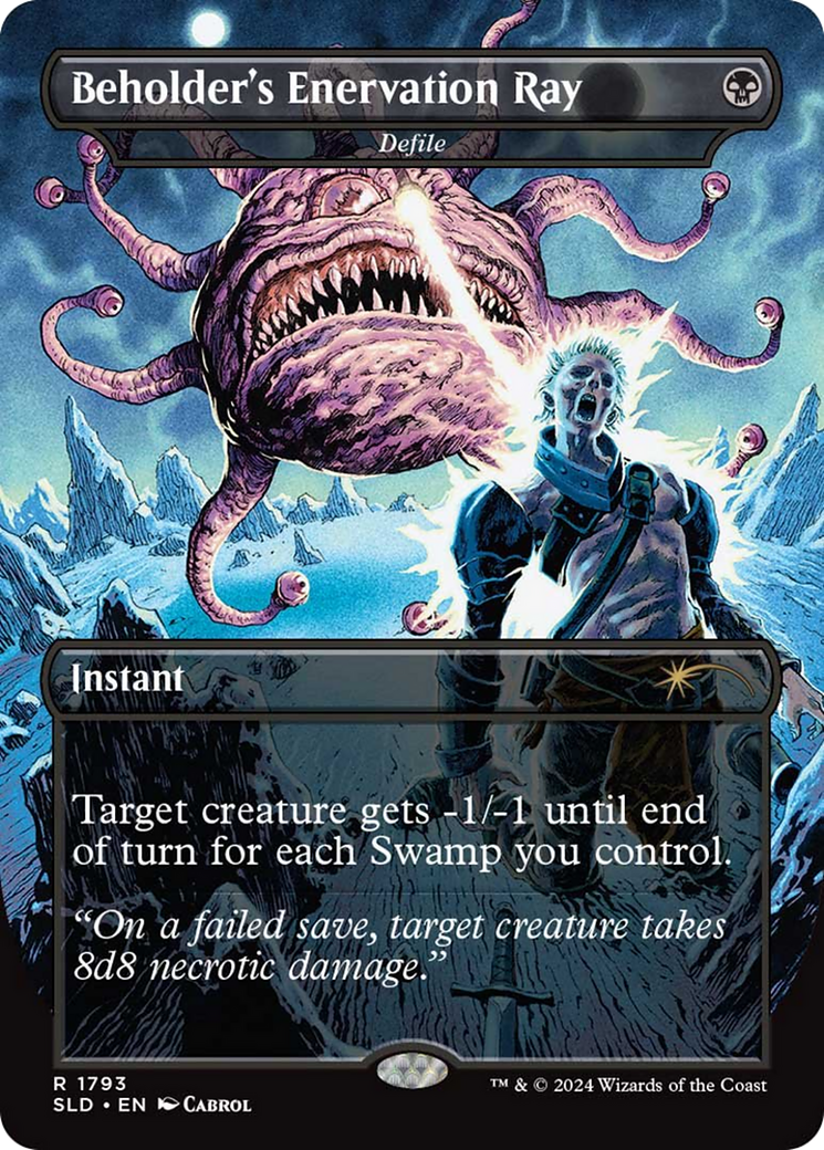 Beholder's Enervation Ray [Defile] (1793) (Borderless) - Foil