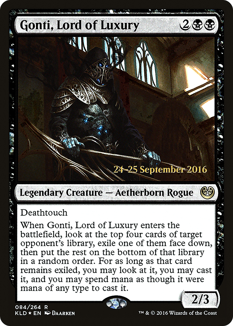 Gonti, Lord of Luxury (084) (Prerelease) - Foil