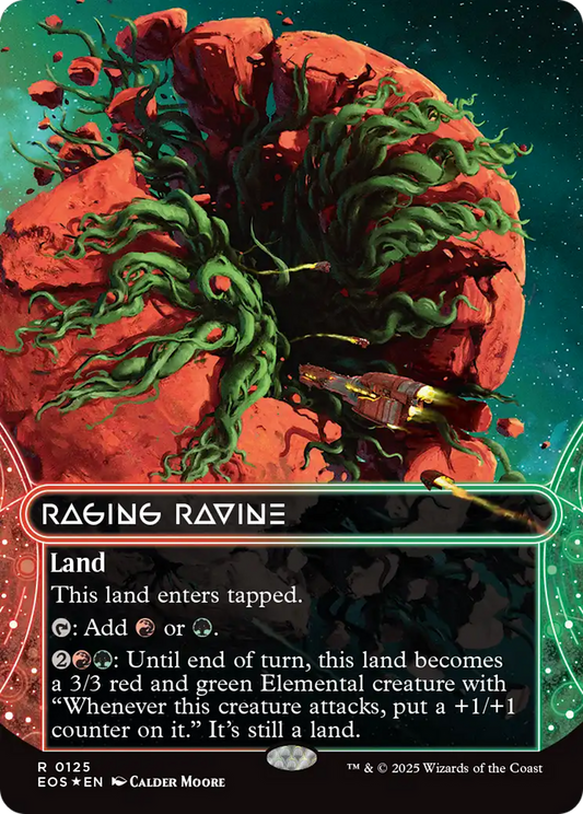 Raging Ravine (0125) (Borderless) - Galaxy Foil