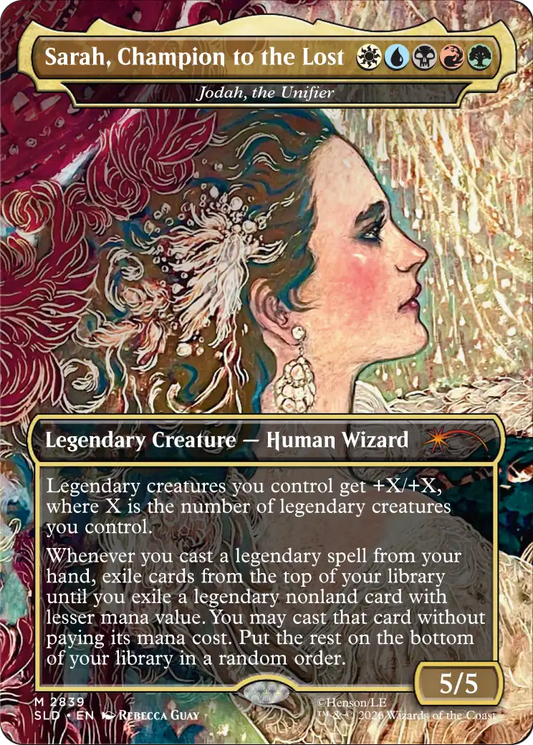 Sarah, Champion of the Lost [Jodah, the Unifier] (2839) (Borderless) (SLD) - Foil