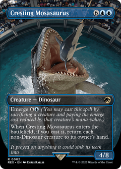 Cresting Mosasaurus (0002) (Borderless) - Foil