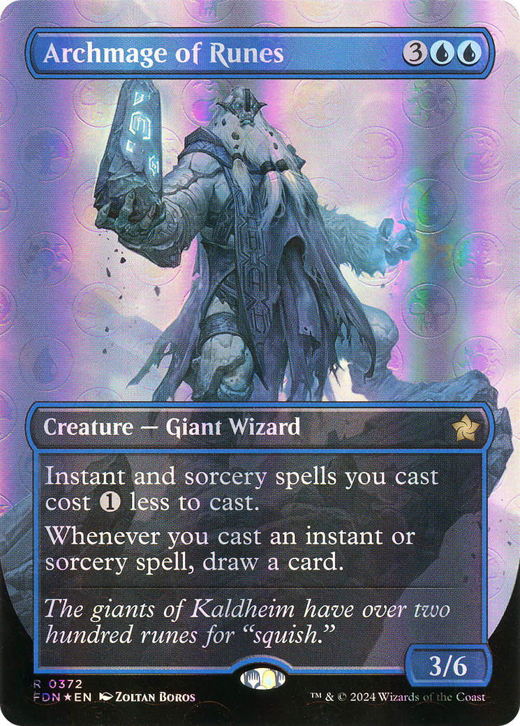 Archmage of Runes (0372) (Borderless) - Mana Foil