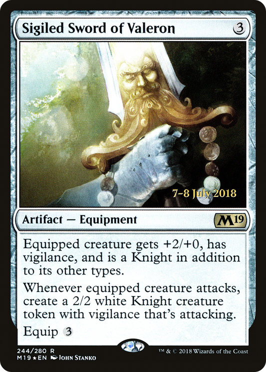 Sigiled Sword of Valeron (244) (Prerelease) - Foil