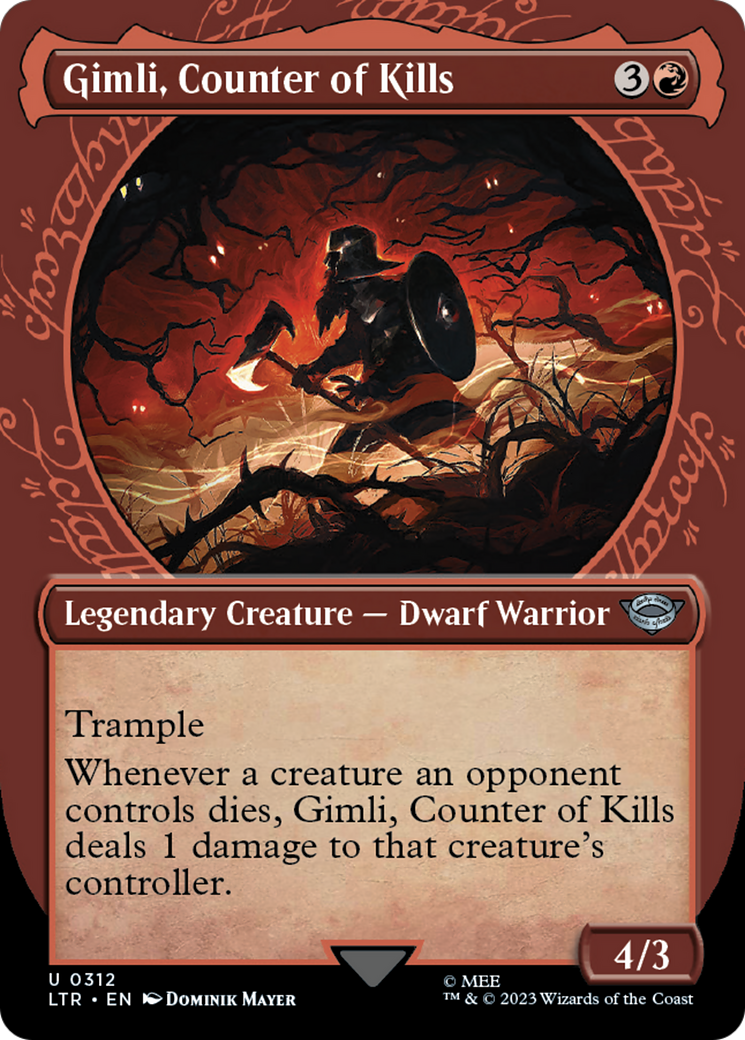 Gimli, Counter of Kills (0312) (Borderless) (Showcase) - Foil