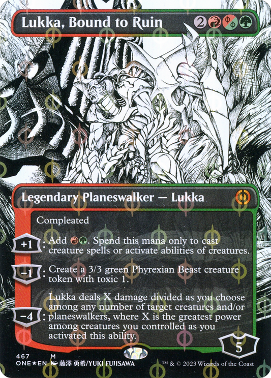 Lukka, Bound to Ruin (467) (Borderless) - Compleat Foil