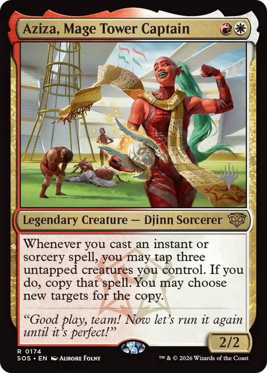 Aziza, Mage Tower Captain (0174) (Promo Pack) (PSOS) - Foil