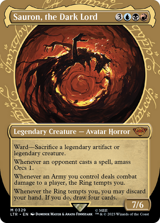 Sauron, the Dark Lord (0329) (Borderless) (Showcase) - Foil