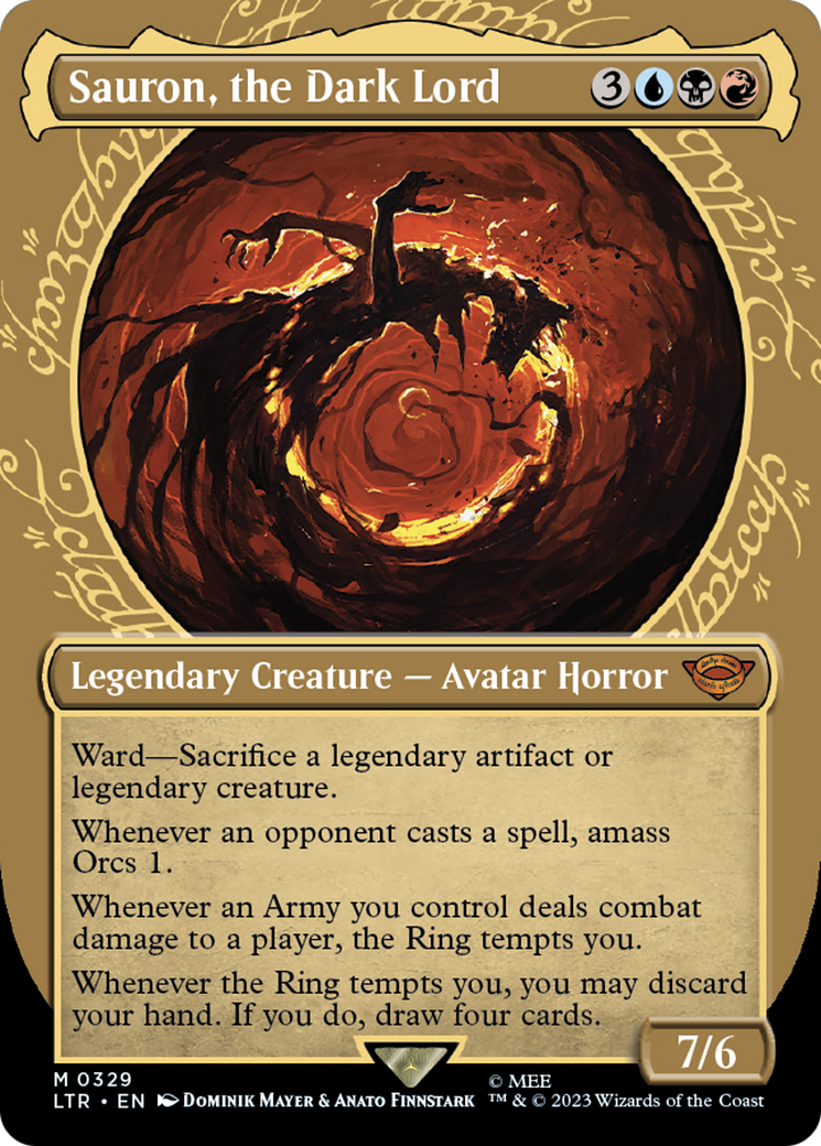 Sauron, the Dark Lord (0329) (Borderless) (Showcase)