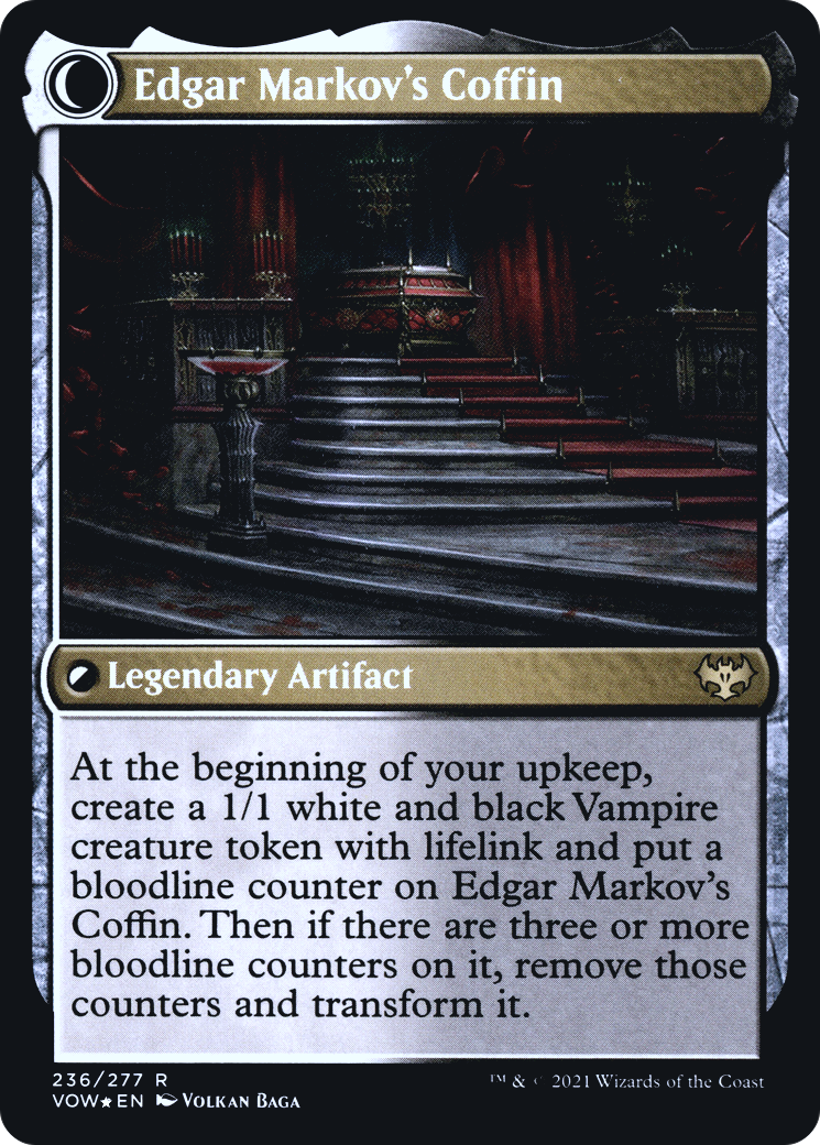 Edgar, Charmed Groom // Edgar Markov's Coffin (236) (Prerelease) (PVOW) - Foil