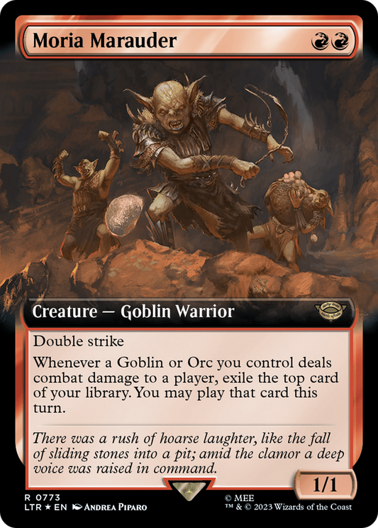 Moria Marauder (0773) (Extended Art) - Surge Foil