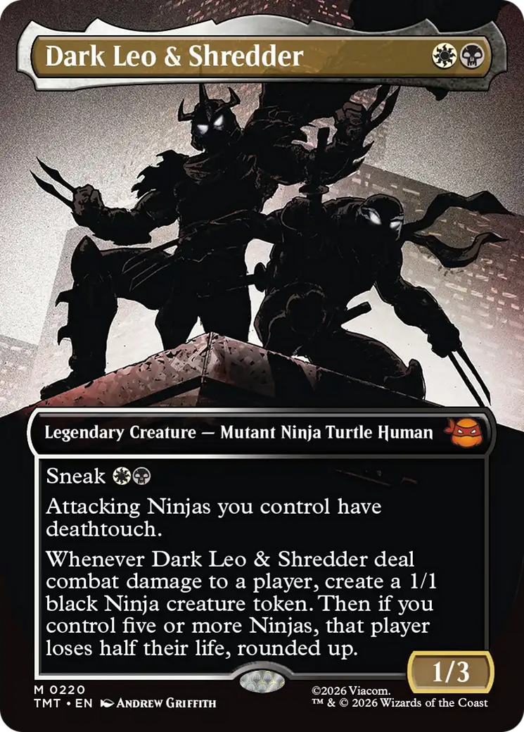 Dark Leo & Shredder (0220) (Borderless) (TMT) - Foil