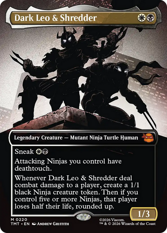Dark Leo & Shredder (0220) (Borderless) (TMT) - Foil