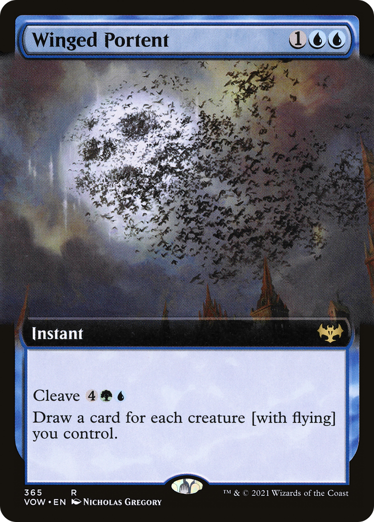 Winged Portent (365) (Extended Art) - Foil