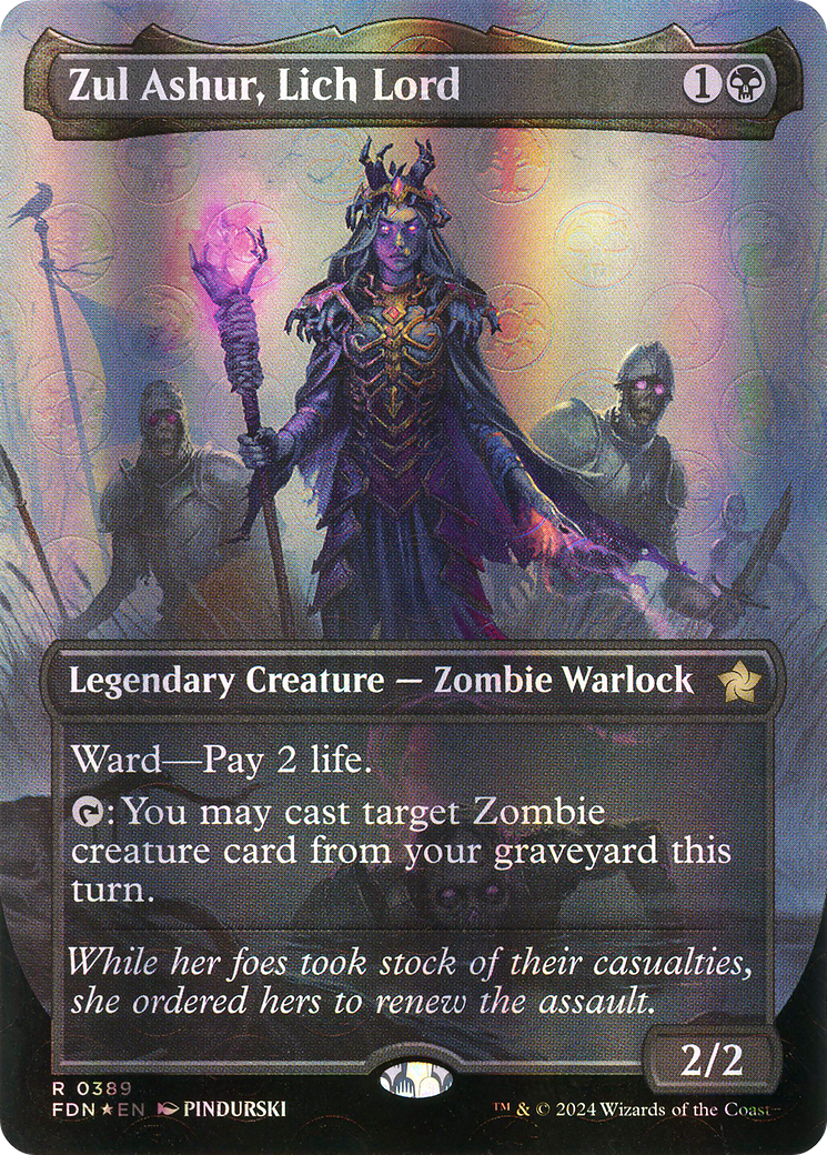 Zul Ashur, Lich Lord (0389) (Borderless) - Mana Foil