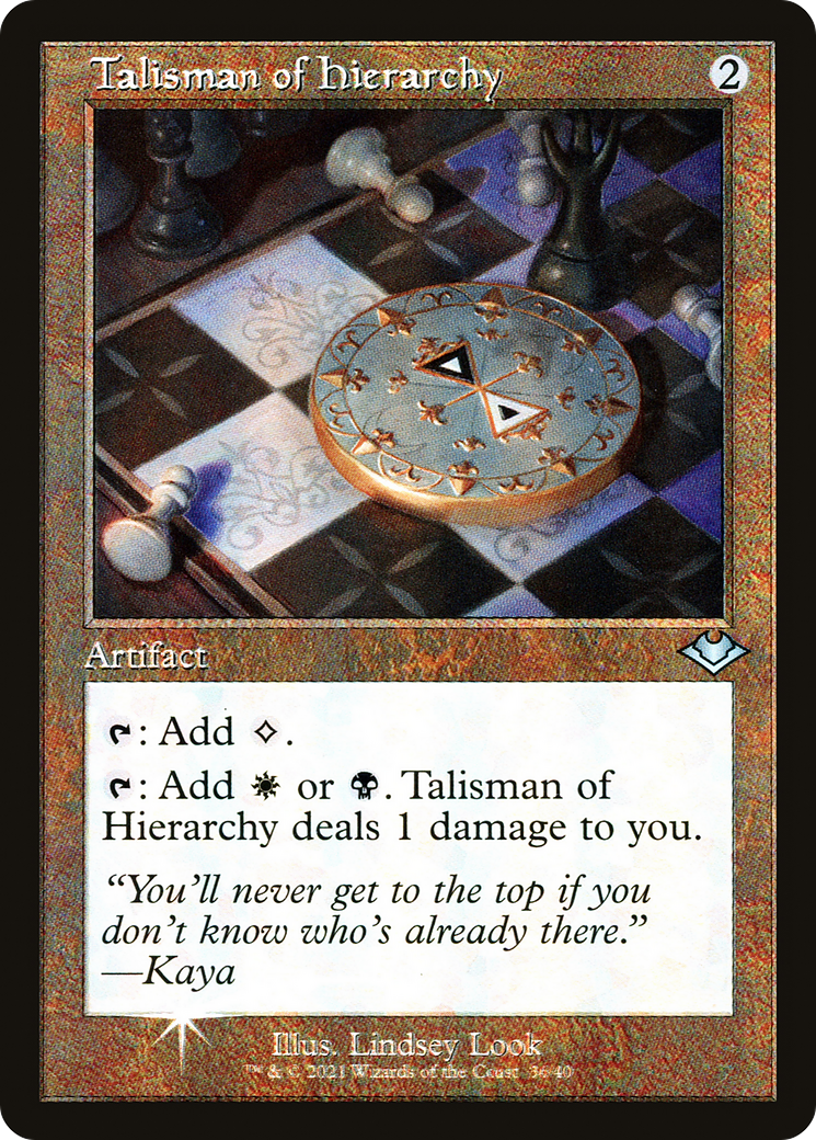 Talisman of Hierarchy (036) (Retro Frame) - Foil Etched