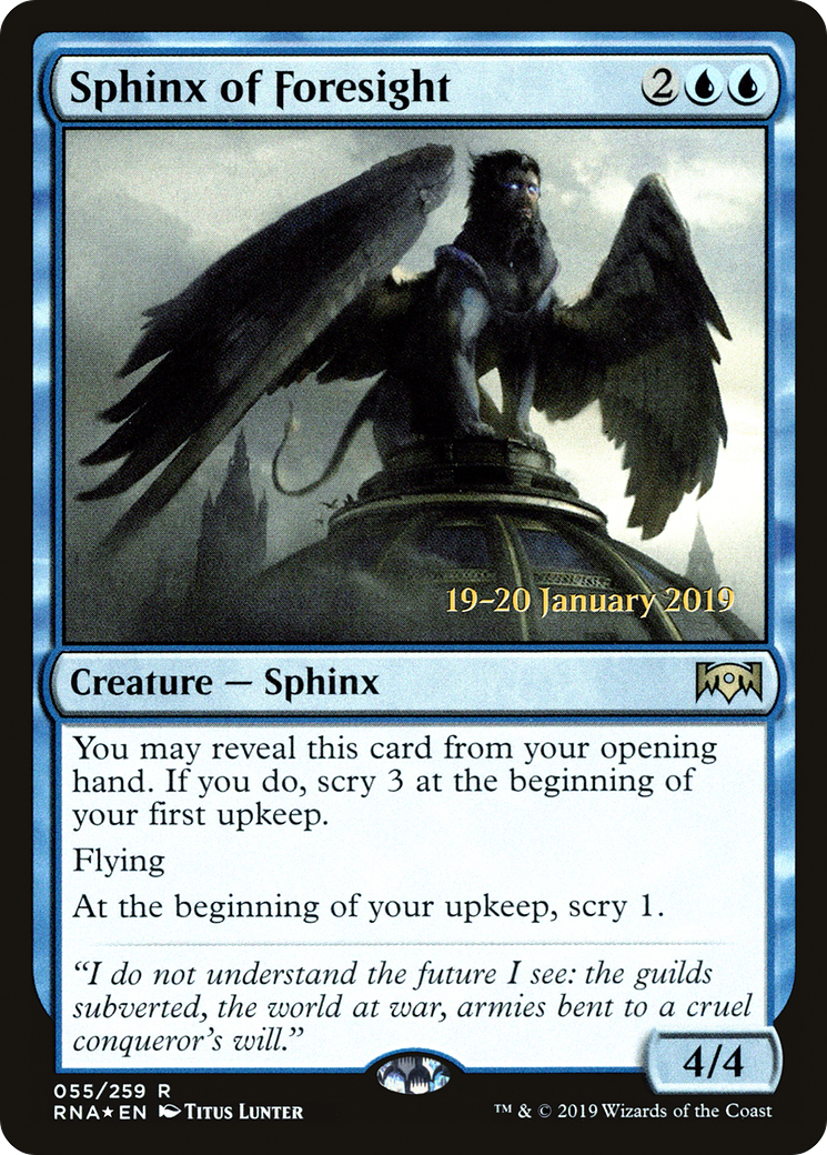 Sphinx of Foresight (055) (Prerelease) - Foil