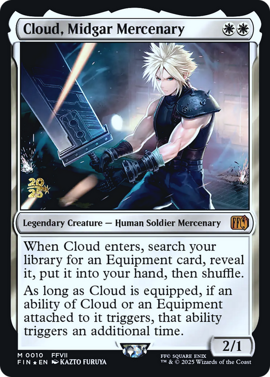 Cloud, Midgar Mercenary (0010) (Prerelease) - Foil